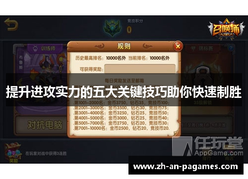 提升进攻实力的五大关键技巧助你快速制胜