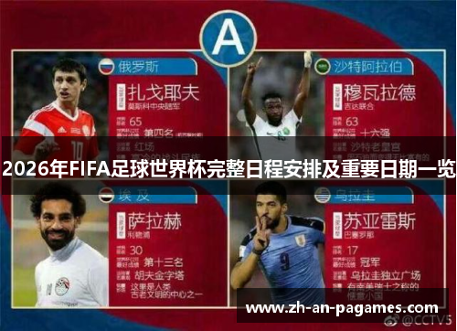 2026年FIFA足球世界杯完整日程安排及重要日期一览